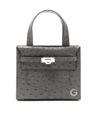 Smoky Gray Ostrich Leather Bag