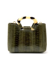 Tortoiseshell Handle Tote Bag